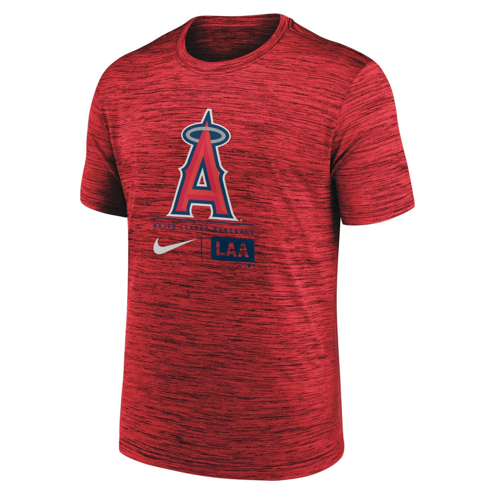 Los Angeles Angels Large Logo Velocity T-Shirt Red | Nike