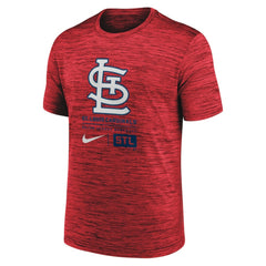 St. Louis Cardinals Large Logo Velocity T-Shirt Red | Nike