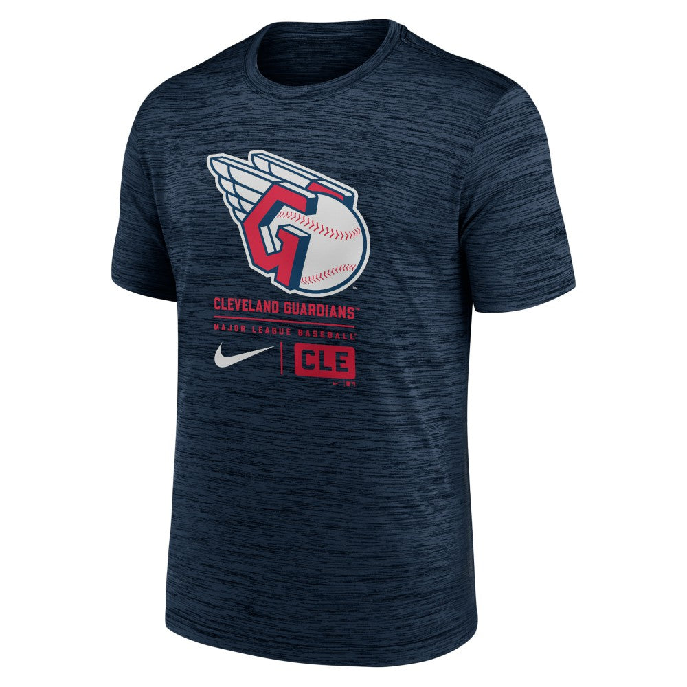 Cleveland Guardians Large Logo Velocity T-Shirt Navy | Nike