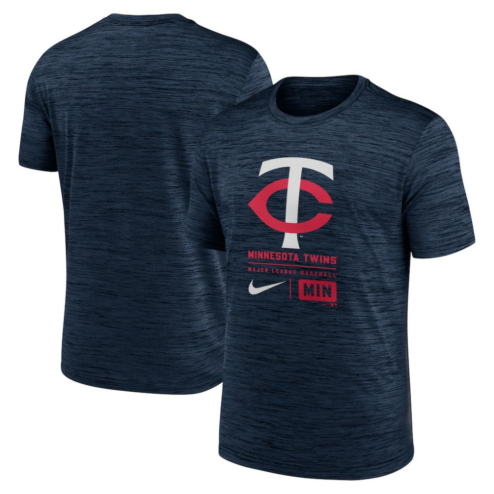 Minnesota Twins Large Logo Velocity T-Shirt Navy | Nike