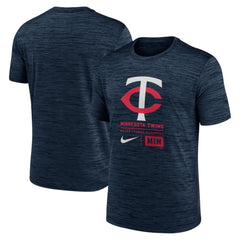 Minnesota Twins Large Logo Velocity T-Shirt Navy | Nike