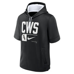 Chicago White Sox Tri Code Lockup Short Sleeve Pullover Hoodie Black | Nike