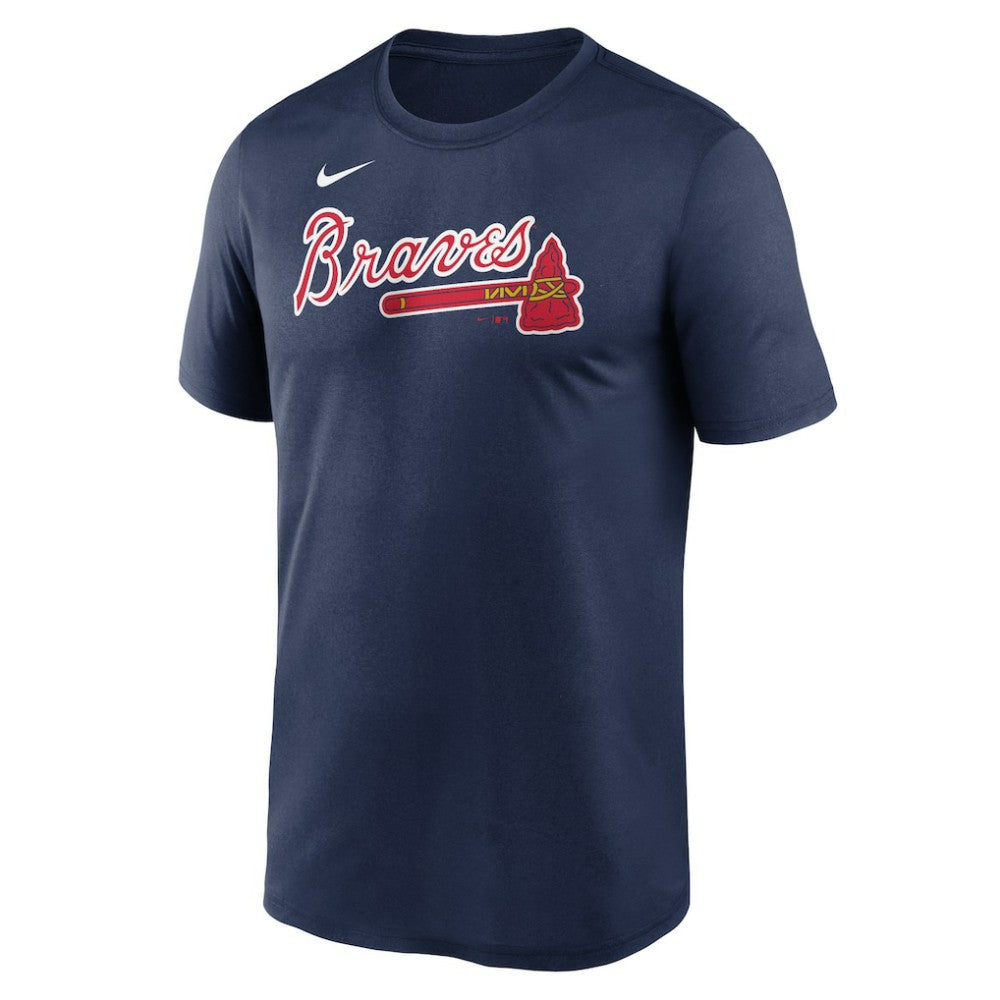 Atlanta Braves Legend Fuse Wordmark T-Shirt  Navy | Nike