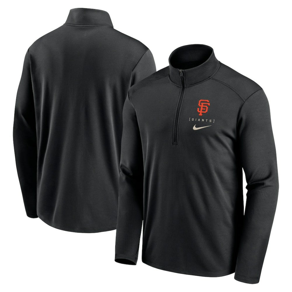 San Francisco Giants Franchise Logo Pacer Performance Half-Zip Top Black | Nike
