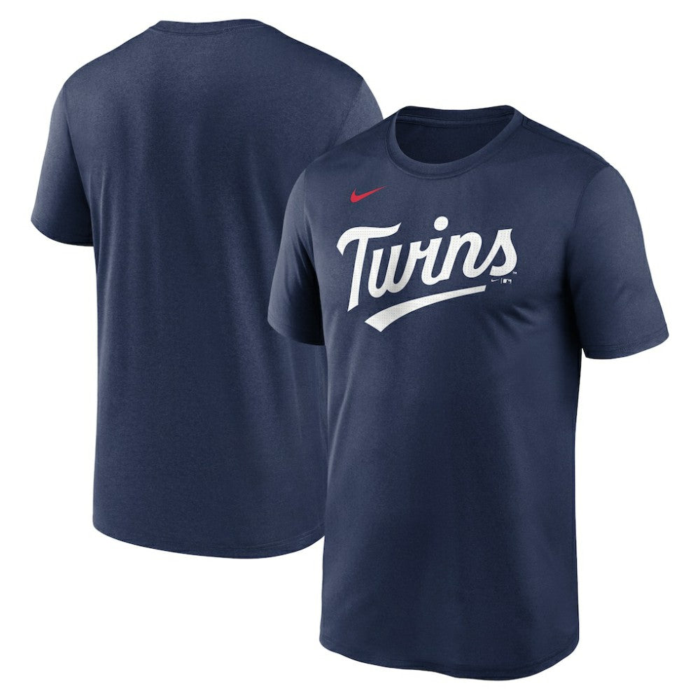 Minnesota Twins Legend Fuse Wordmark T-Shirt  Navy | Nike