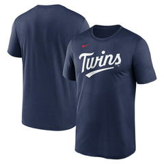 Minnesota Twins Legend Fuse Wordmark T-Shirt  Navy | Nike