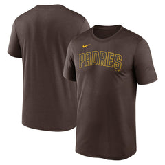San Diego Padres Legend Fuse Wordmark T-Shirt  Brown | Nike