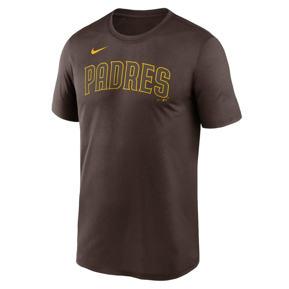 San Diego Padres Legend Fuse Wordmark T-Shirt  Brown | Nike