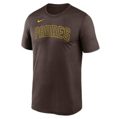 San Diego Padres Legend Fuse Wordmark T-Shirt  Brown | Nike