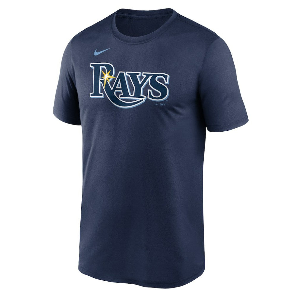 Tampa Bay Rays Legend Fuse Wordmark T-Shirt  Navy | Nike