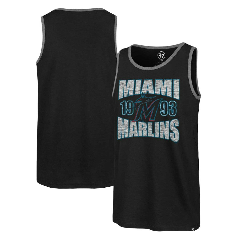 Miami Marlins Upload Franklin Tank Top Black | 47 brand