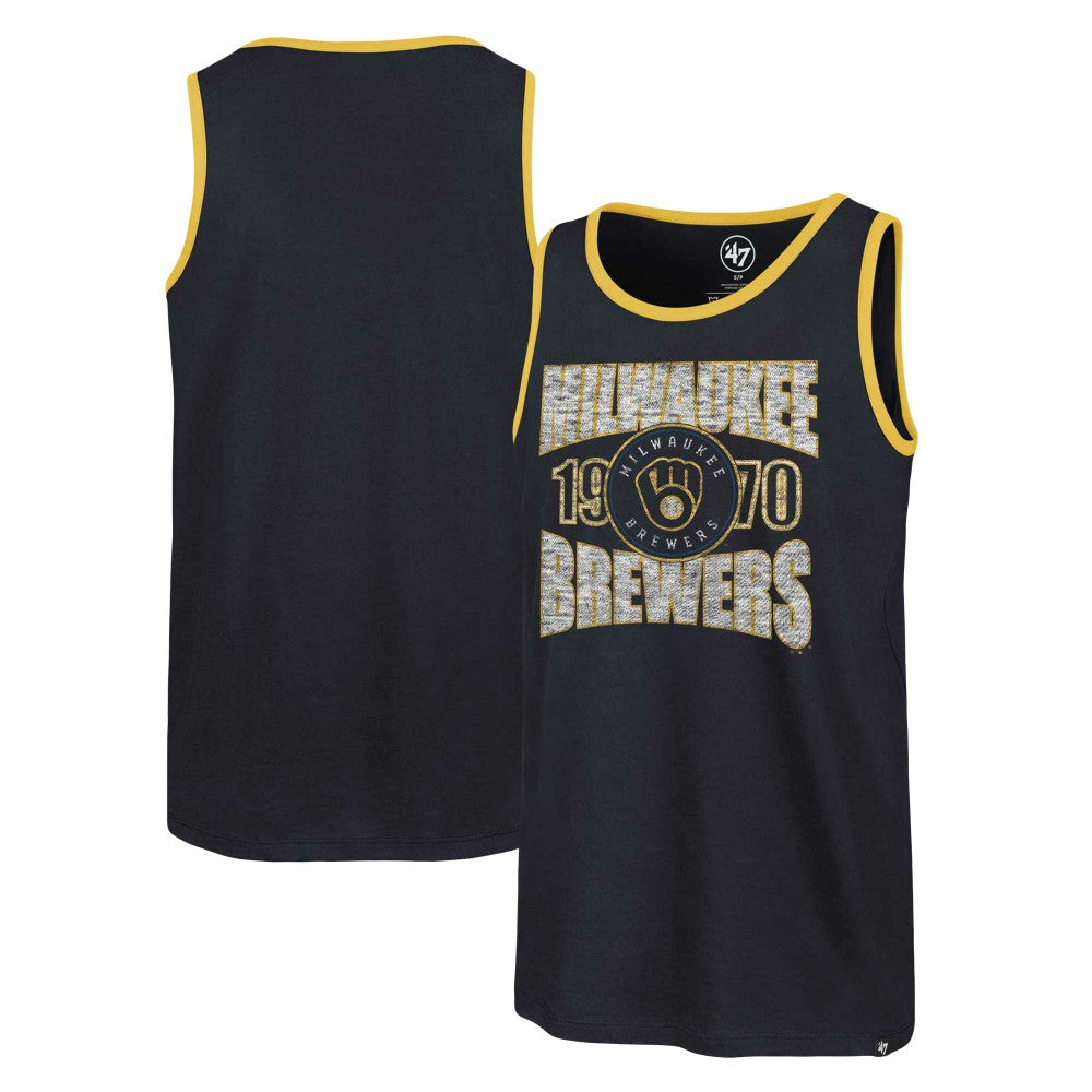 Milwaukee Brewers Upload Franklin Tank Top Navy | 47 brand