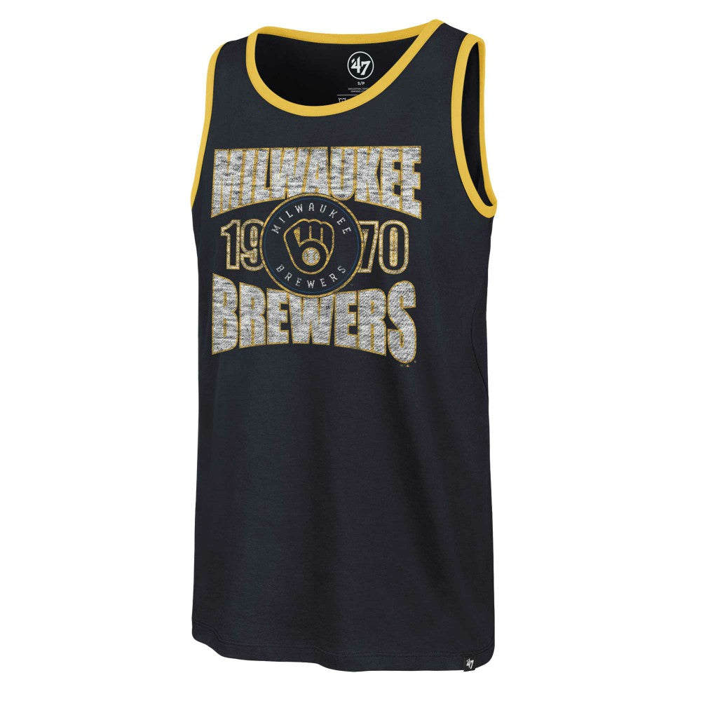 Milwaukee Brewers Upload Franklin Tank Top Navy | 47 brand