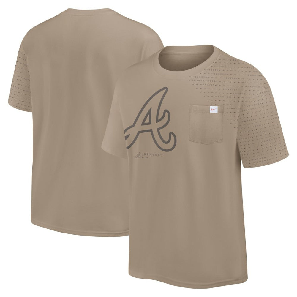 Atlanta Braves Statement Max90 Pocket T-Shirt Khaki | Nike