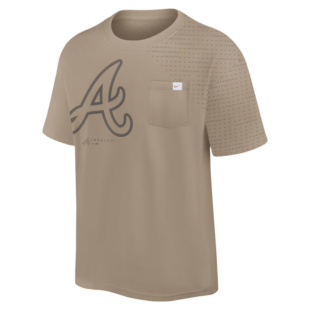 Atlanta Braves Statement Max90 Pocket T-Shirt Khaki | Nike