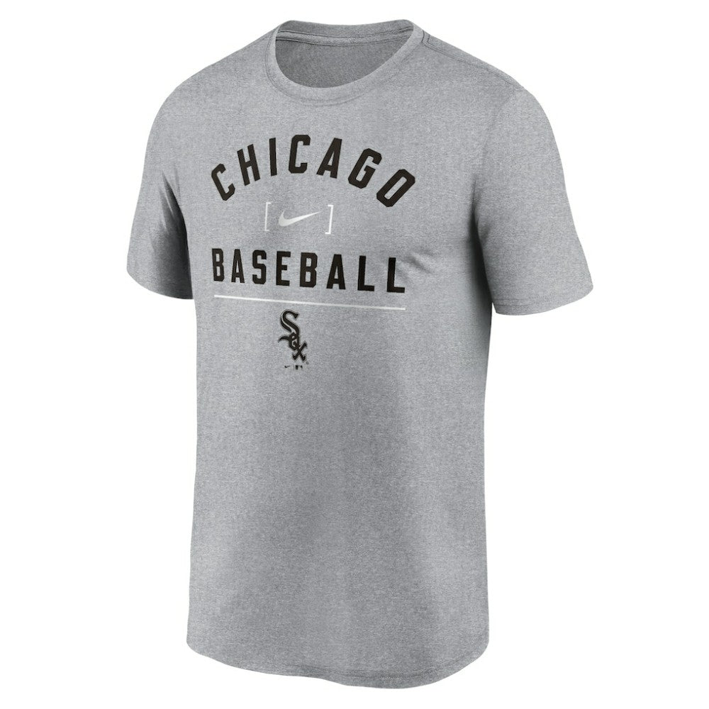 Chicago White Sox Arch Baseball Stack Performance T-Shirt Heather Charcoal | Nike