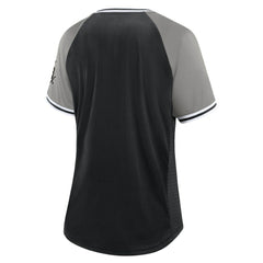 Chicago White Sox Women's Glitz & Glam League Diva Raglan V-Neck T-Shirt Black