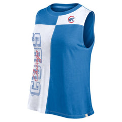 Chicago Cubs Women's Color-Block Tank Top Royal/White