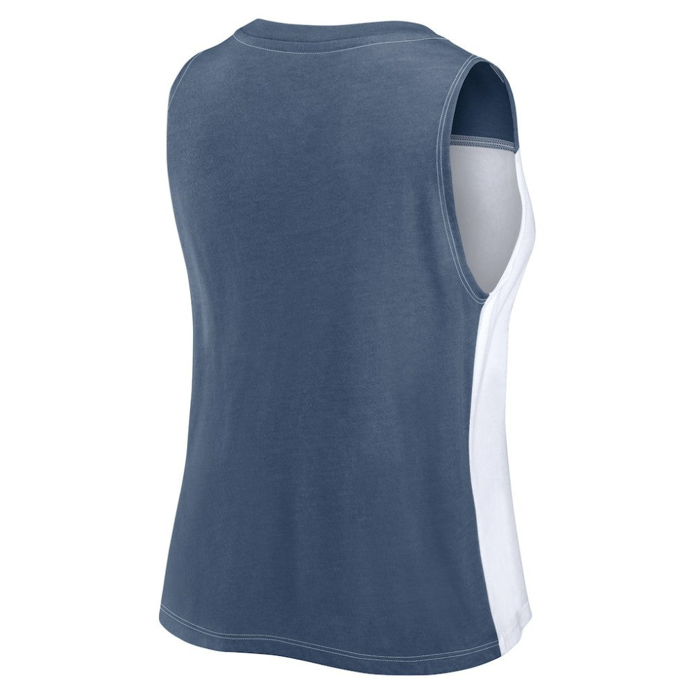 Cleveland Guardians Women's Color-Block Tank Top Navy/White