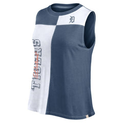 Detroit Tigers Women's Color-Block Tank Top Navy/White