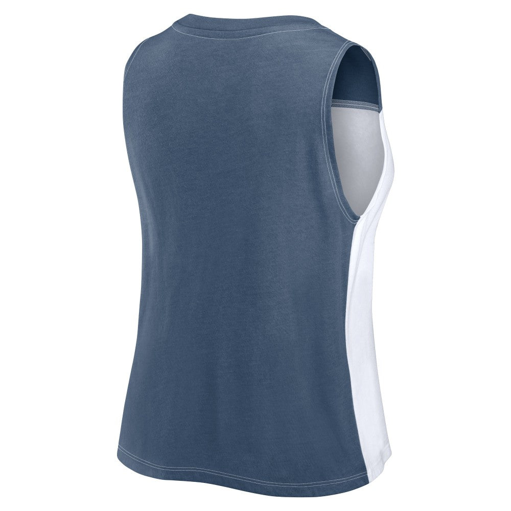 Houston Astros Women's Color-Block Tank Top Navy/White