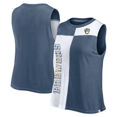 Milwaukee Brewers Women's Color-Block Tank Top Navy/White