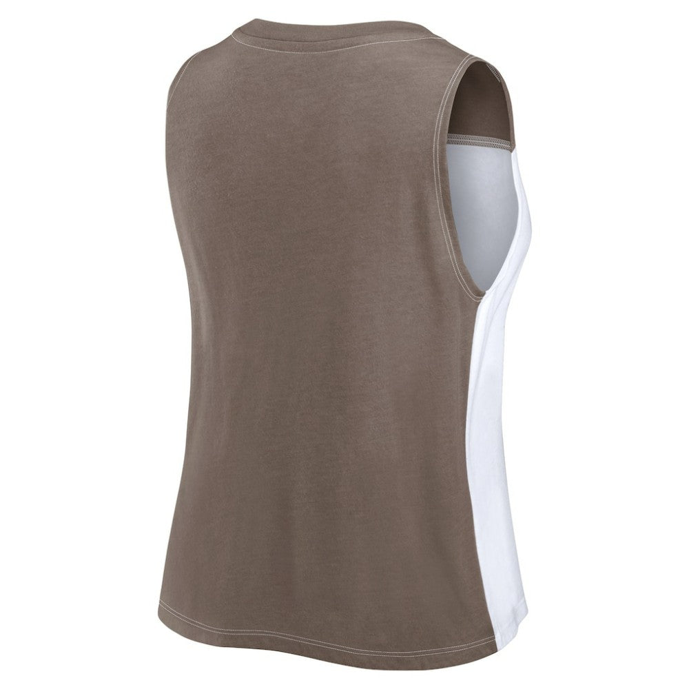 San Diego Padres Women's Color-Block Tank Top Brown/White