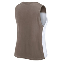 San Diego Padres Women's Color-Block Tank Top Brown/White