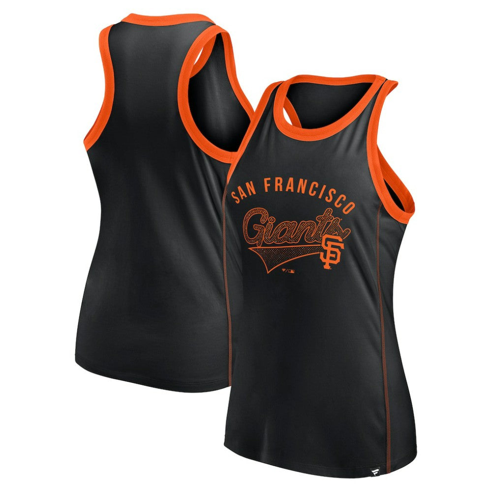 San Francisco Giants Women's Tailsweep Fashion Racerback Rhinestone Tank Top Black