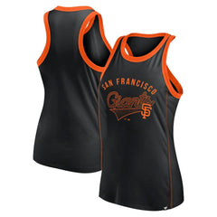 San Francisco Giants Women's Tailsweep Fashion Racerback Rhinestone Tank Top Black