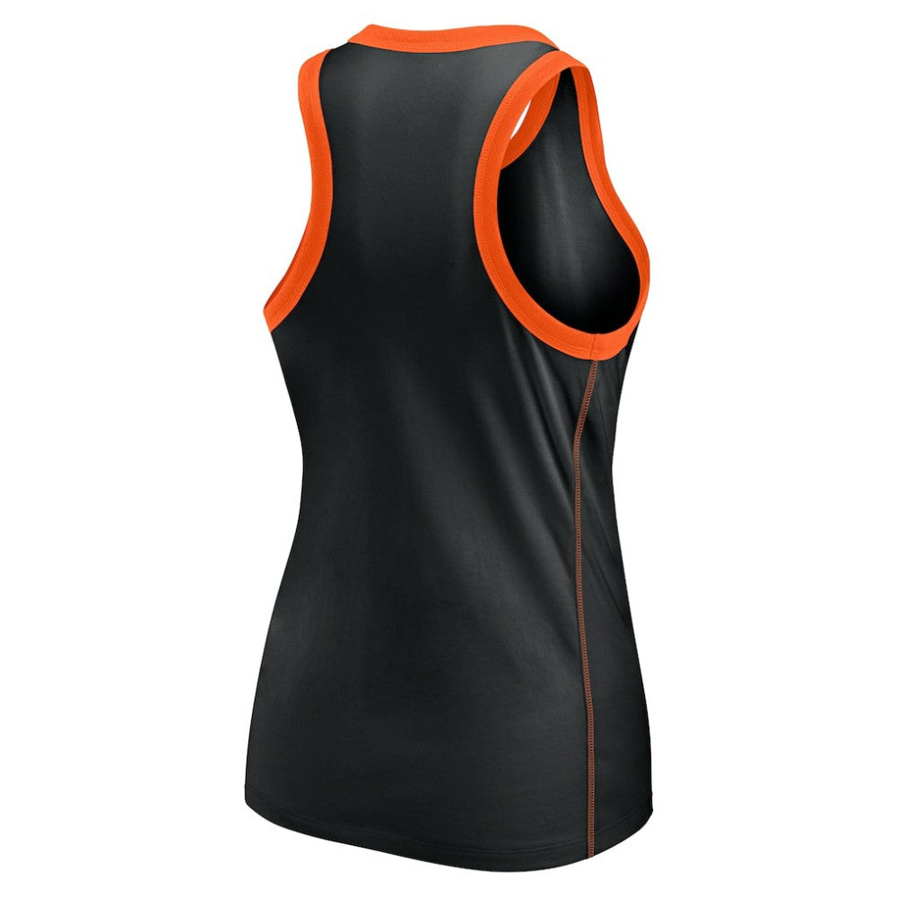 San Francisco Giants Women's Tailsweep Fashion Racerback Rhinestone Tank Top Black