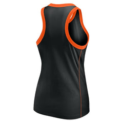 San Francisco Giants Women's Tailsweep Fashion Racerback Rhinestone Tank Top Black