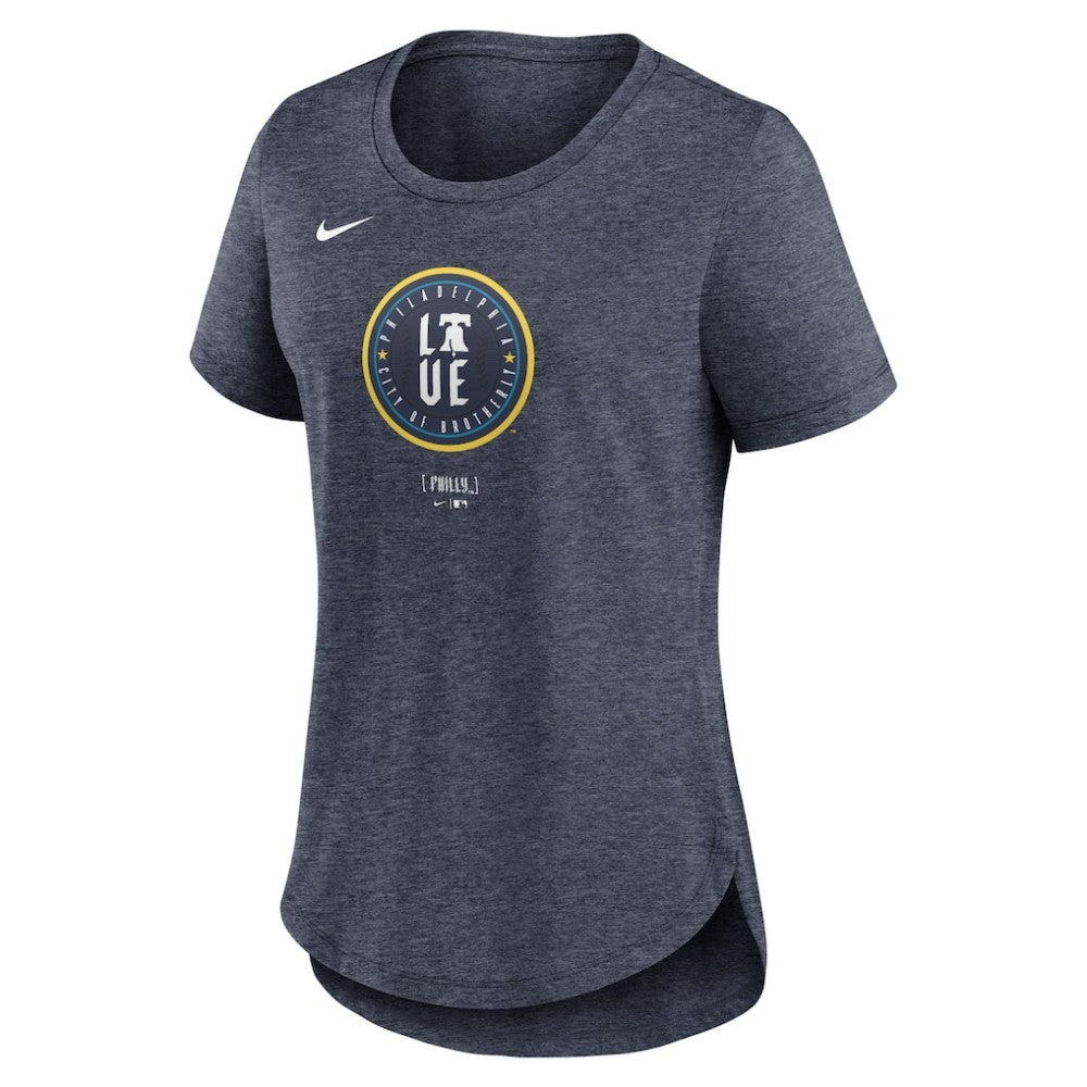 Philadelphia Phillies Women's 2024 City Connect Tri-Blend T-Shirt Navy | Nike