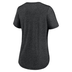Chicago White Sox Women's Knockout Team Stack Tri-Blend T-Shirt Heather Black | Nike