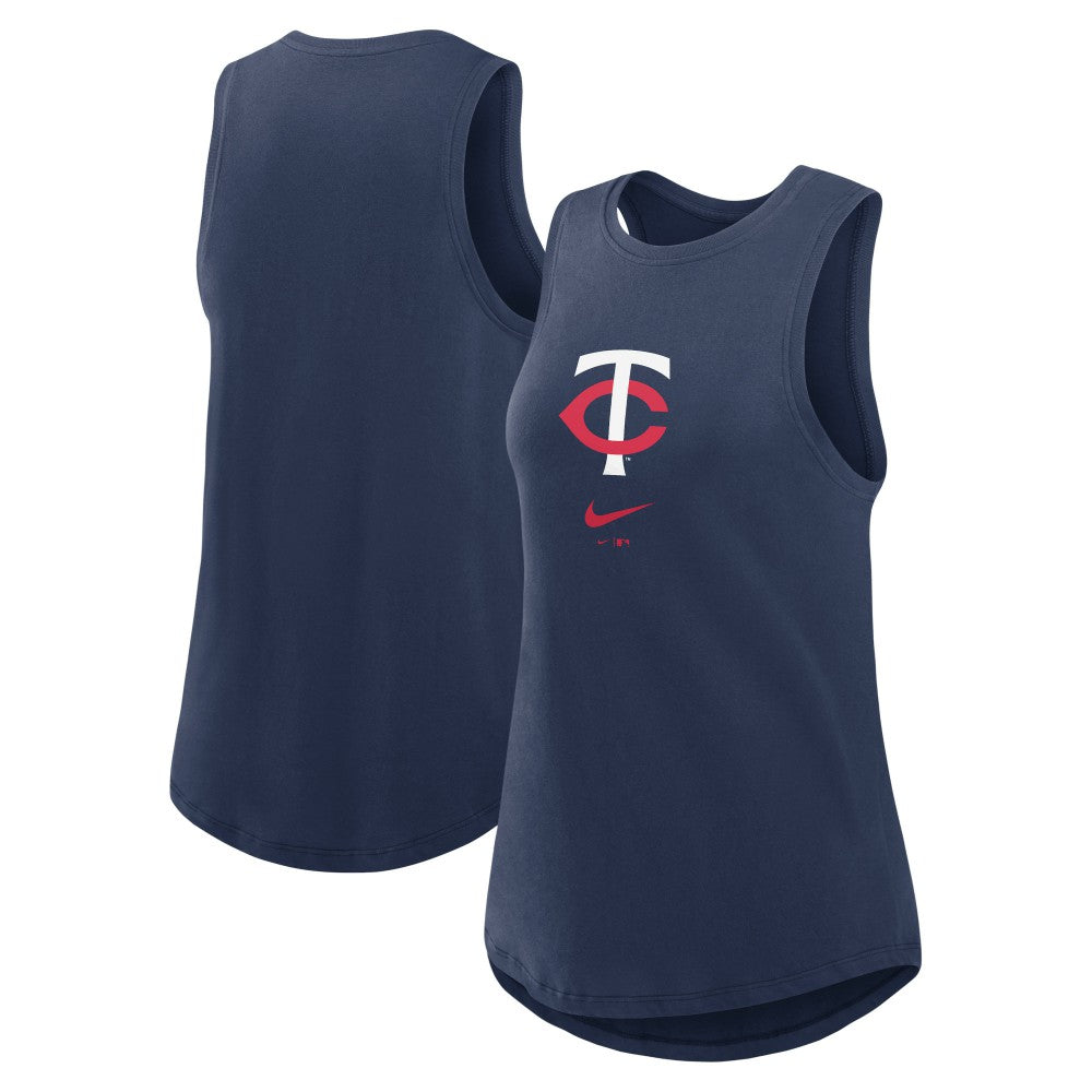 Minnesota Twins Women's Legacy Icon High Neck Dri-FIT Tank Top Navy | Nike