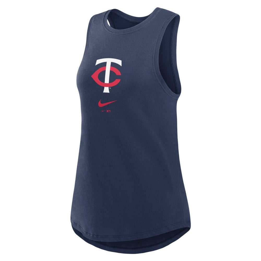 Minnesota Twins Women's Legacy Icon High Neck Dri-FIT Tank Top Navy | Nike