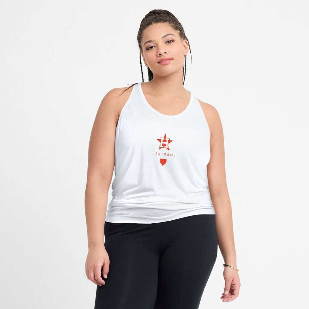 Houston Astros Women's Open-Back Crisscross Dri-FIT Tank Top White | Nike