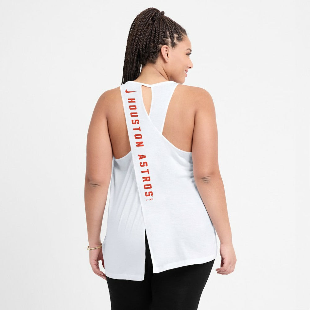 Houston Astros Women's Open-Back Crisscross Dri-FIT Tank Top White | Nike