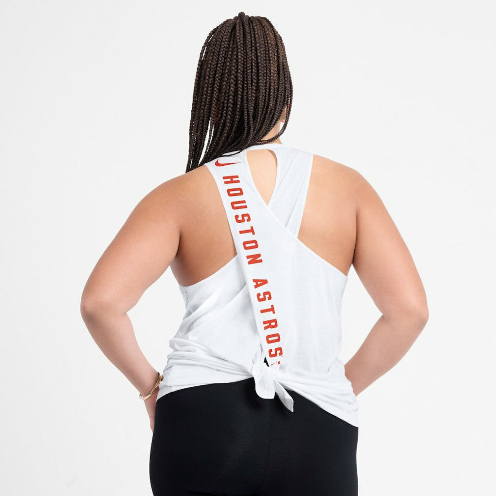 Houston Astros Women's Open-Back Crisscross Dri-FIT Tank Top White | Nike