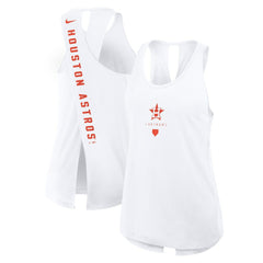Houston Astros Women's Open-Back Crisscross Dri-FIT Tank Top White | Nike