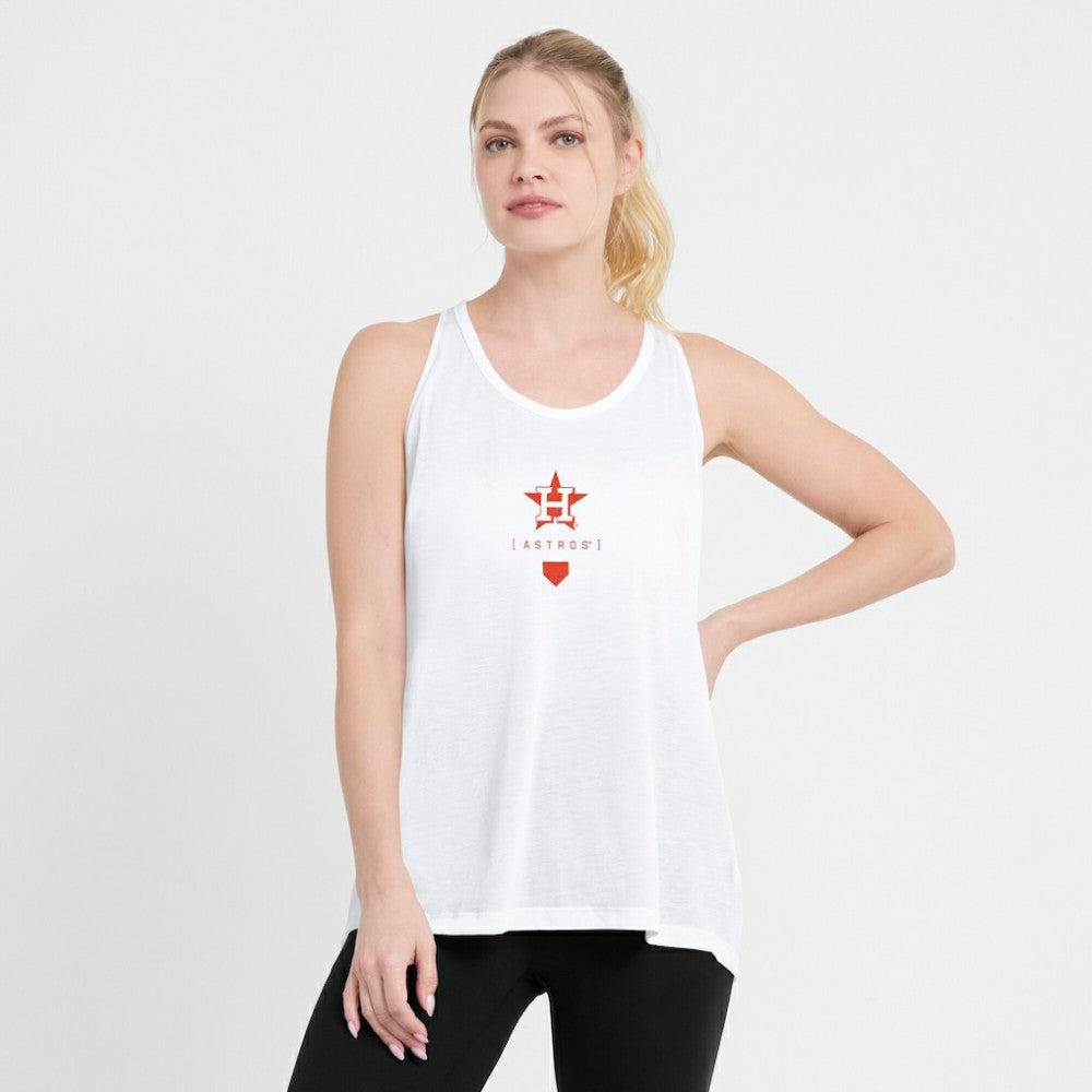 Houston Astros Women's Open-Back Crisscross Dri-FIT Tank Top White | Nike