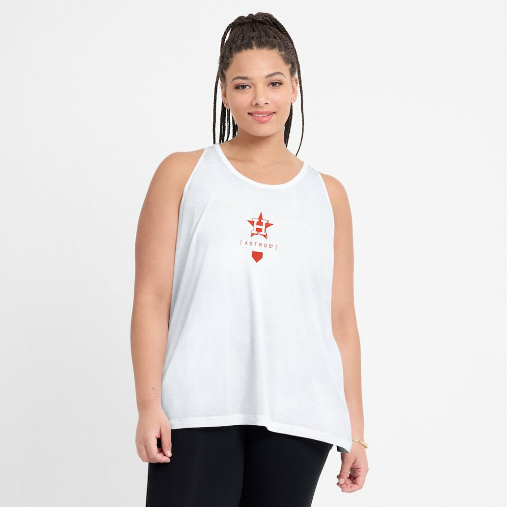 Houston Astros Women's Open-Back Crisscross Dri-FIT Tank Top White | Nike