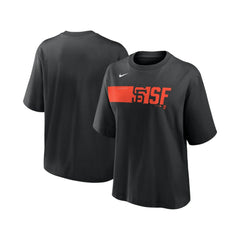 San Francisco Giants Women's Knockout Boxy T-Shirt Black | Nike