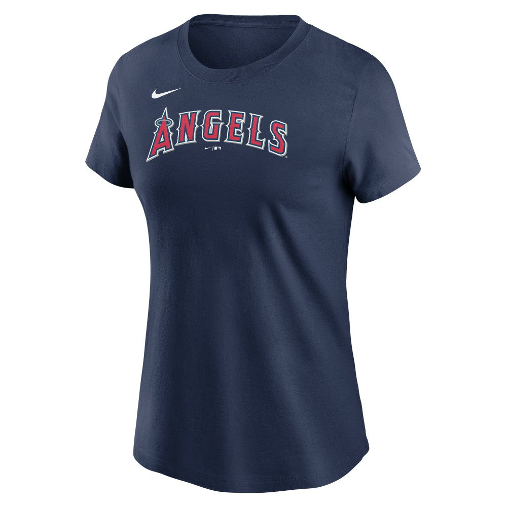 Los Angeles Angels Women's Wordmark T-Shirt Navy | Nike