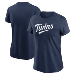 Minnesota Twins Women's Wordmark T-Shirt Navy | Nike