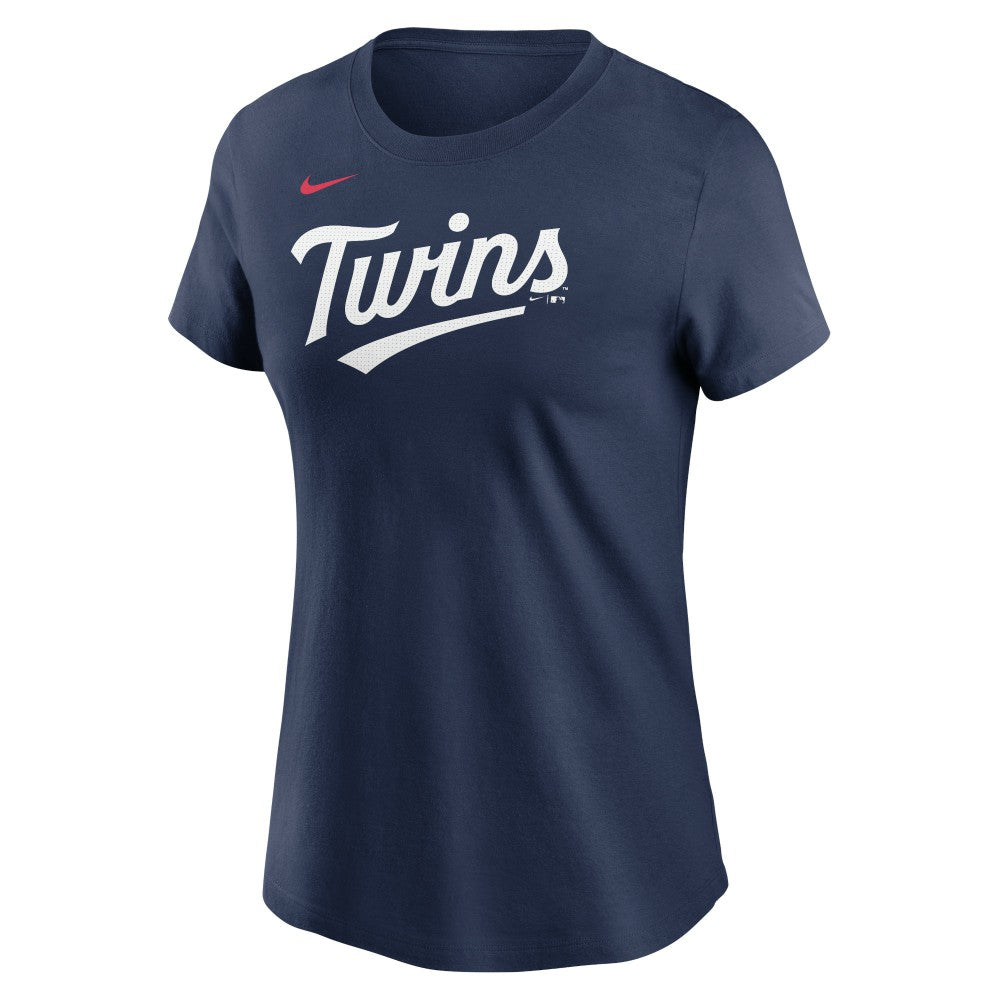 Minnesota Twins Women's Wordmark T-Shirt Navy | Nike