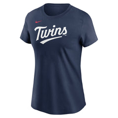 Minnesota Twins Women's Wordmark T-Shirt Navy | Nike