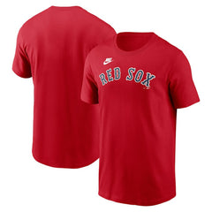 Boston Red Sox Cooperstown Collection Wordmark T-Shirt Red | Nike