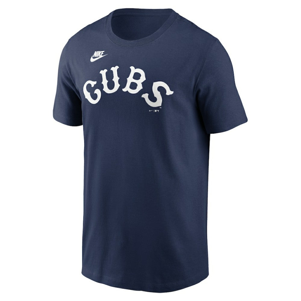 Chicago Cubs Cooperstown Collection Wordmark T-Shirt Navy | Nike