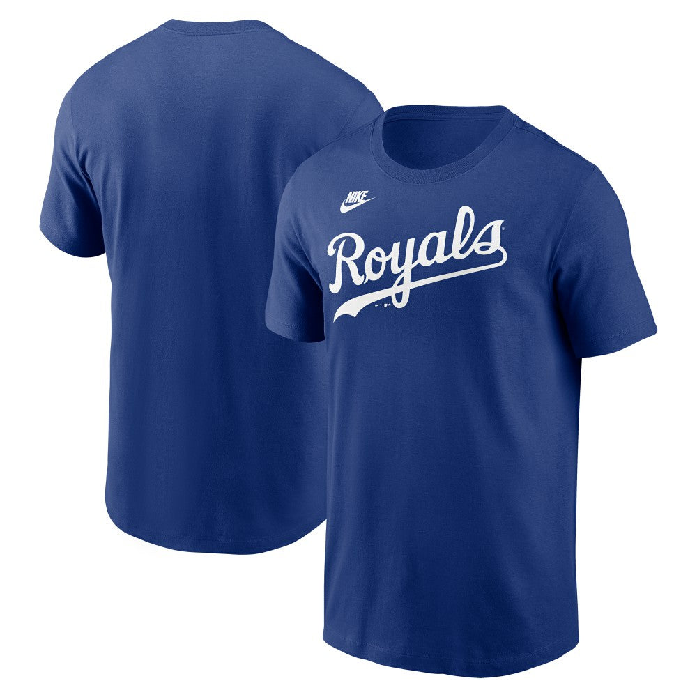 Kansas City Royals Cooperstown Collection Wordmark T-Shirt Royal | Nike